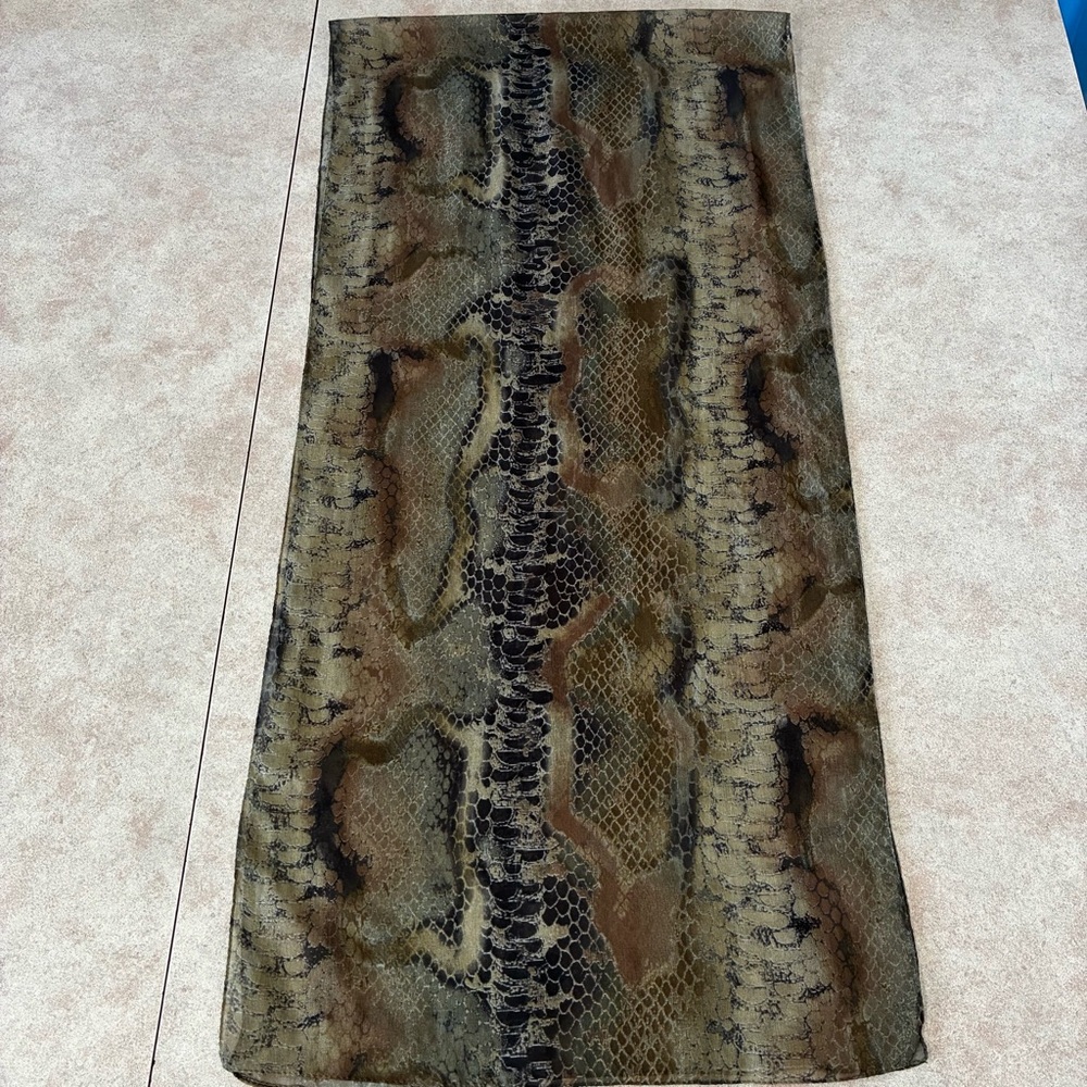 Multi-color Snake Print Rectangle Scarf - Picture 2 of 6